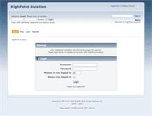 Tablet Screenshot of forum.highpoint-aviation.org